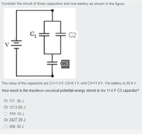 Solved Consider The Circuit Of Three Capacitors And One | Chegg.com