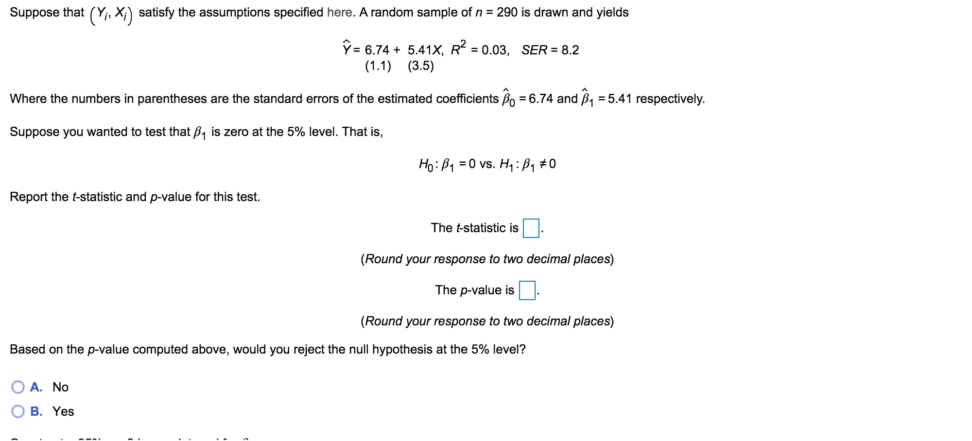 Solved Suppose That Y Xi Satisfy The Assumptions Spec Chegg Com