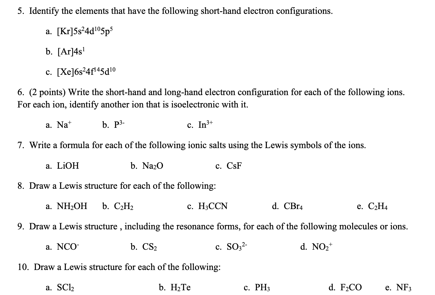 solved-5-identify-the-elements-that-have-the-following-chegg