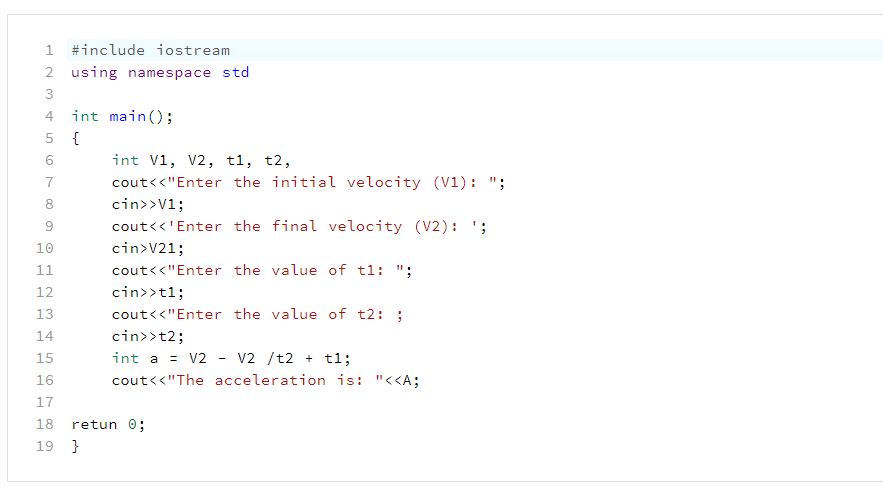 Solved Task - 1 - A: Fix the code errors The code box below | Chegg.com