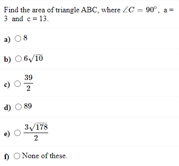 find the area of triangle abc 9cm 8cm 10cm