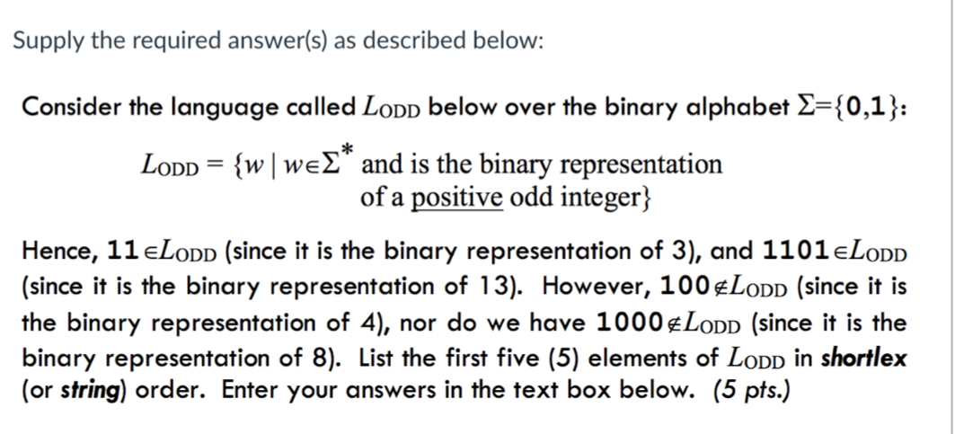 Solved Supply The Required Answer(s) As Described Below: | Chegg.com