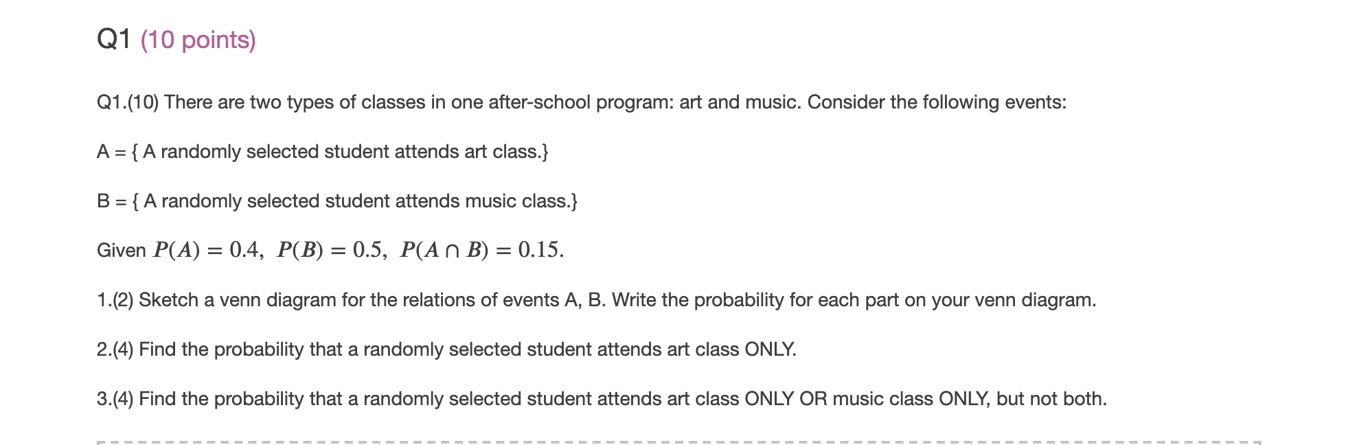 Solved Q1 (10 points) Q1.(10) There are two types of classes | Chegg.com