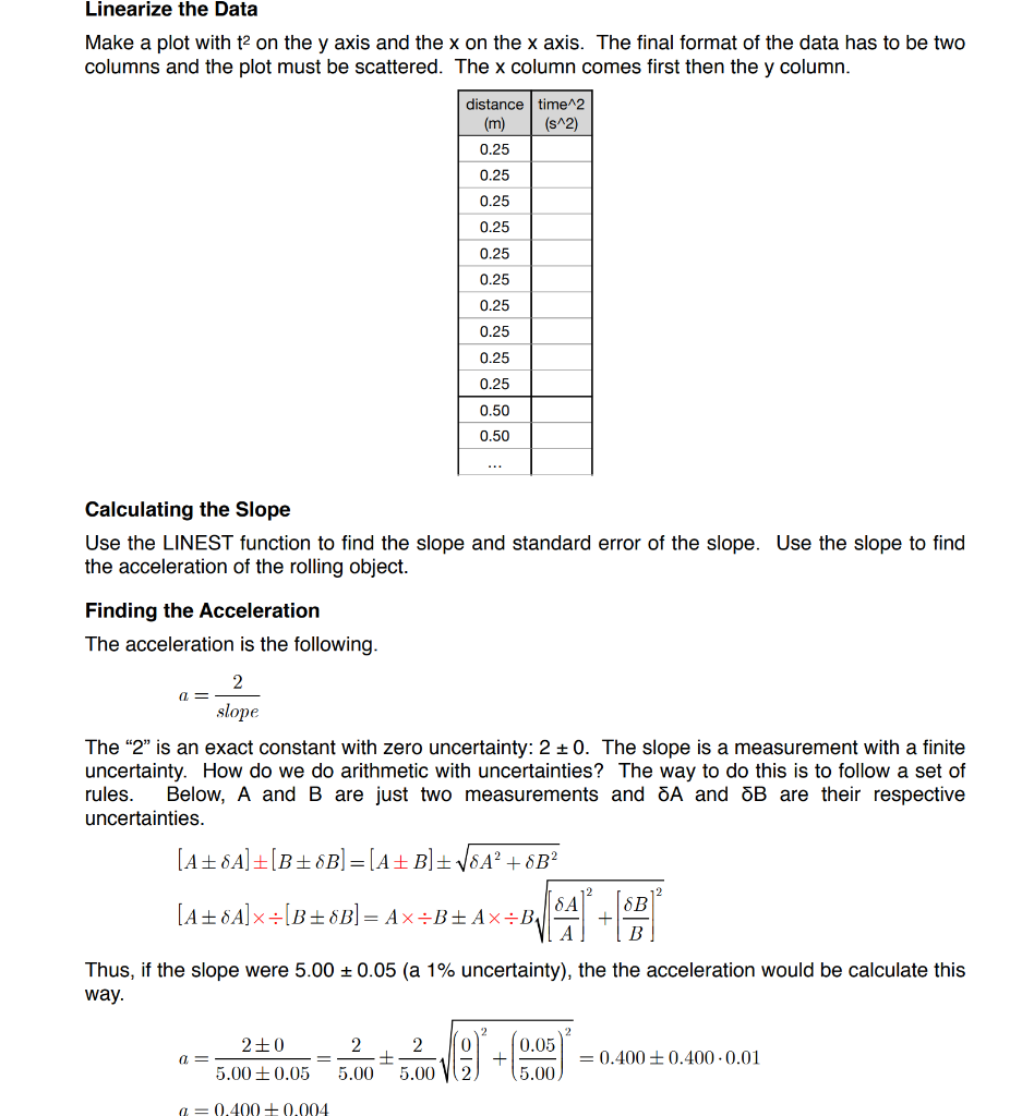 Exercise x data y data Practice Test Data 1.00 3.6