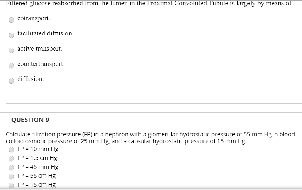 Solved Solve for the filtered load (filtration rate) of X?
