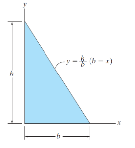 Solved For the given triangular area, calculate for its | Chegg.com