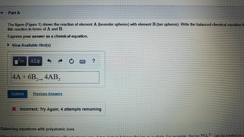 Solved Part A The figure (Figure 1) shows the reaction of