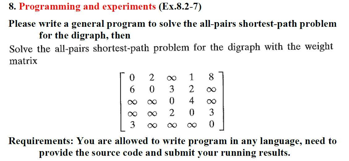 Solved 8. Programming and experiments (Ex.8.2-7) Please | Chegg.com