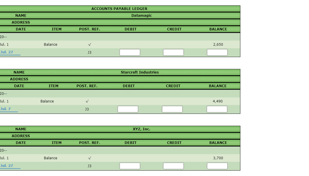 Solved ournalizing Purchases Returns and Allowances and