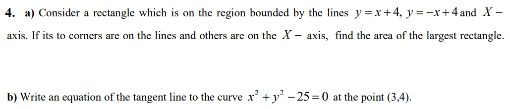 Solved 4. a) Consider a rectangle which is on the region | Chegg.com
