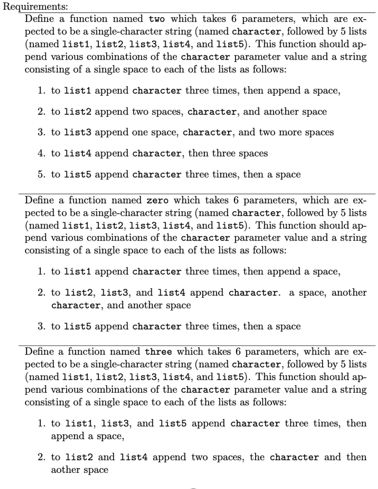 Solved Define a function named two which takes 6 parameters, | Chegg.com