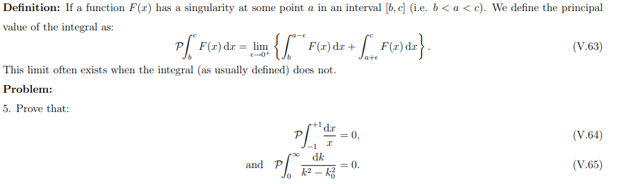 Solved Definition: If a function F(x) has a singularity at | Chegg.com