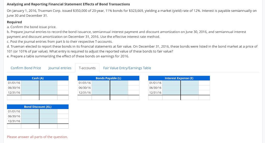 Solved Analyzing And Reporting Financial Statement Effects | Chegg.com