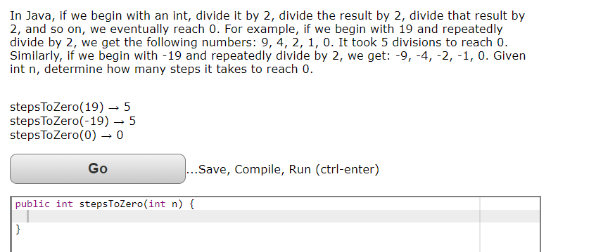 Solved In Java, if we begin with an int, divide it by 2, | Chegg.com
