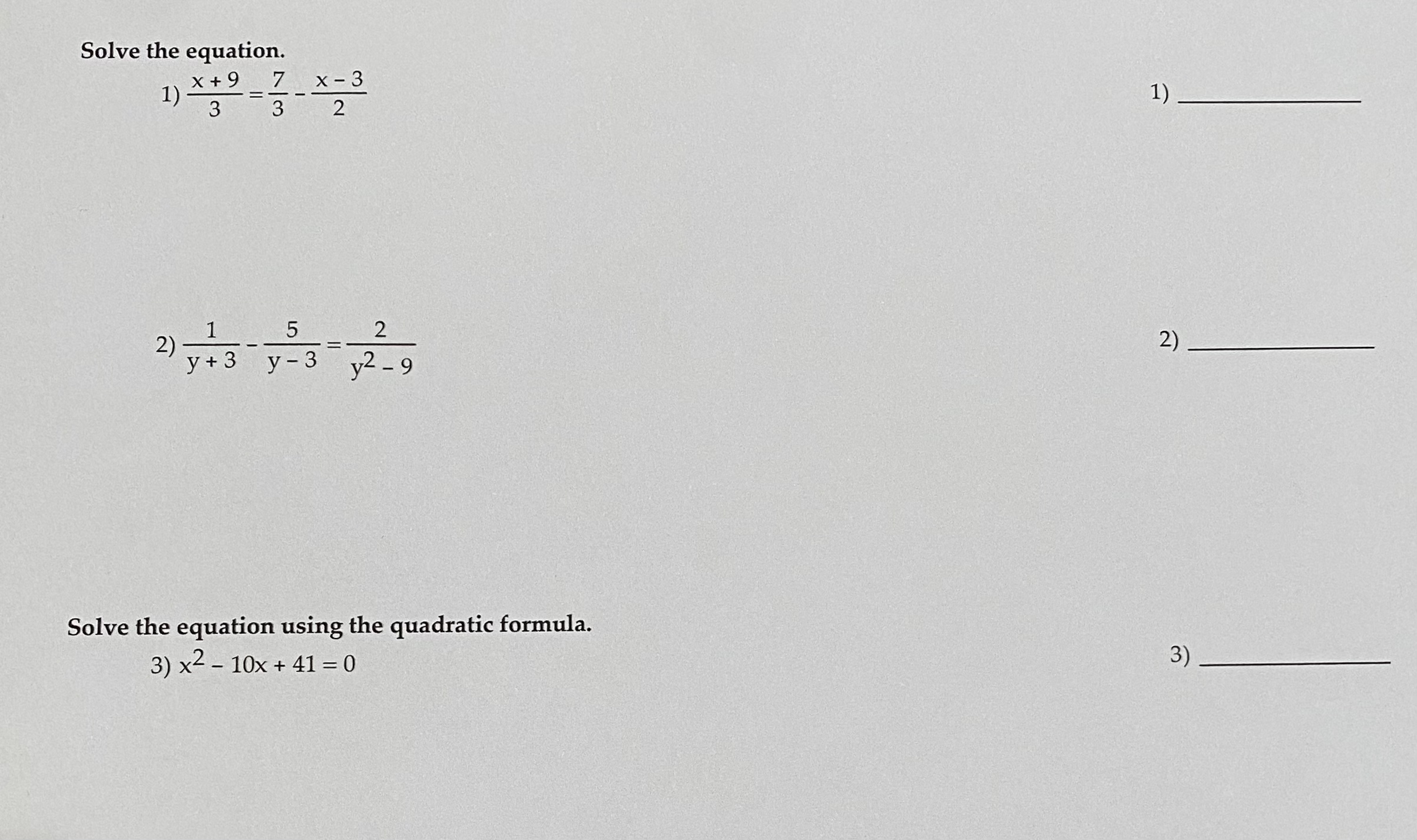 solve $ frac 1 3 x 3 9