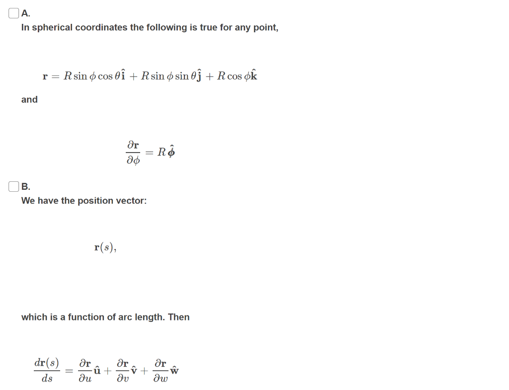 Solved Mark Which Statements Below Are True Using The Fo Chegg Com