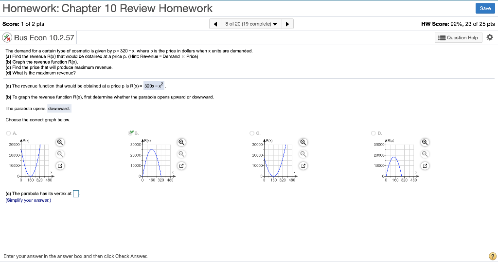 Solved Homework: Chapter 10 Review Homework Save Score: 1 of | Chegg.com