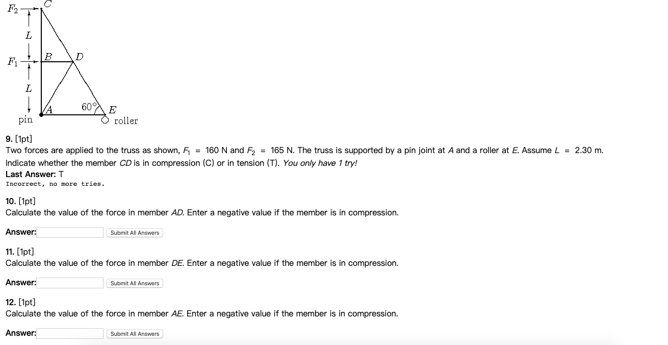 Solved Va 60e O Roller 9 Pt Two Forces Are Applied To Chegg Com