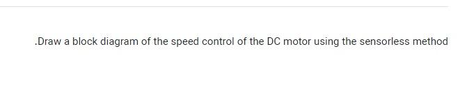 Solved Draw a block diagram of the speed control of the DC | Chegg.com