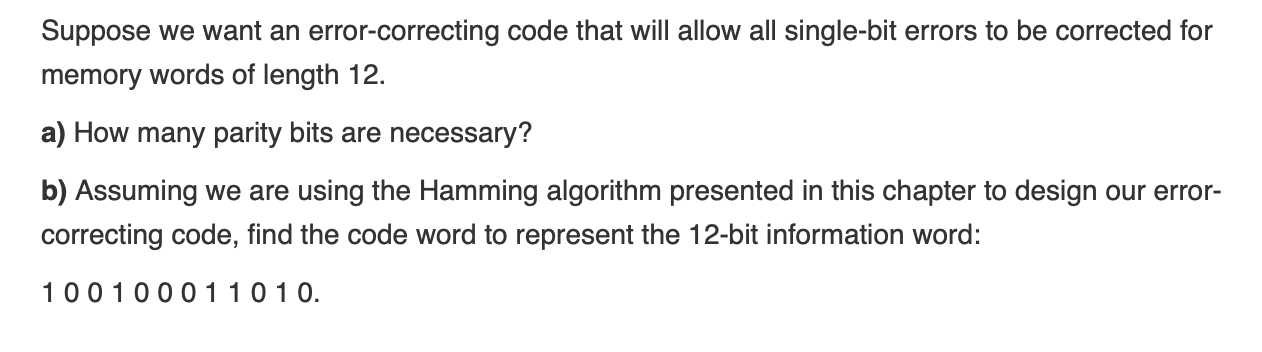 Suppose We Want An Error-correcting Code That Will | Chegg.com