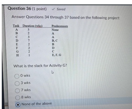 Solved Answer Questions 34 through 37 based on the following | Chegg.com