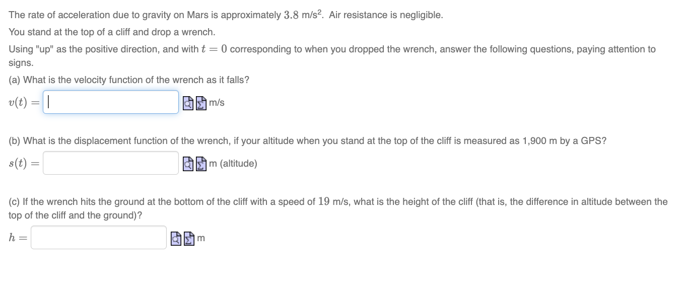 Solved The rate of acceleration due to gravity on Mars is
