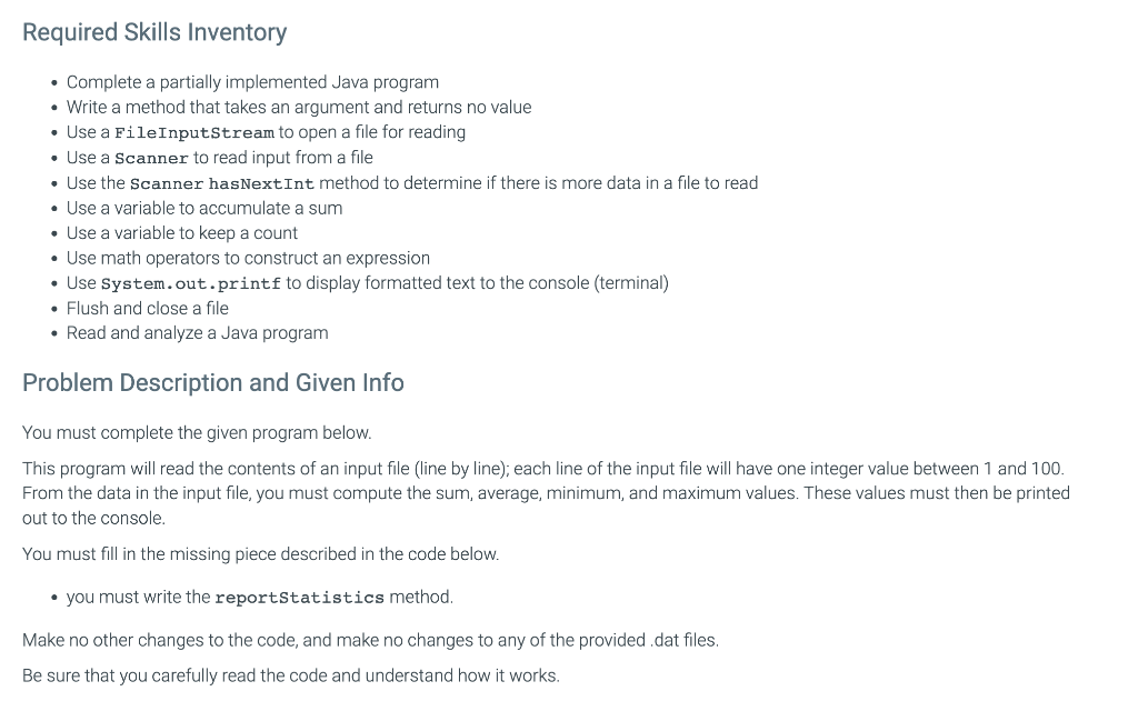 Solved Required Skills Inventory - Complete a partially | Chegg.com