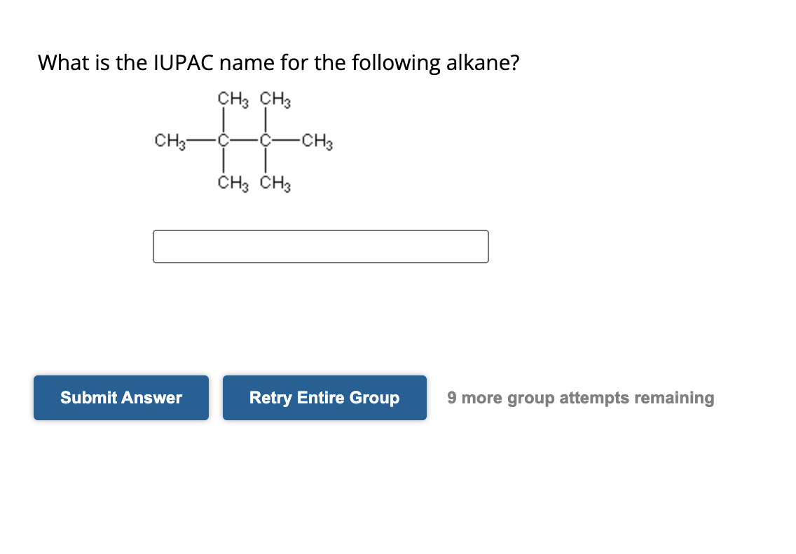 Solved What is the IUPAC name for the following alkane?What | Chegg.com