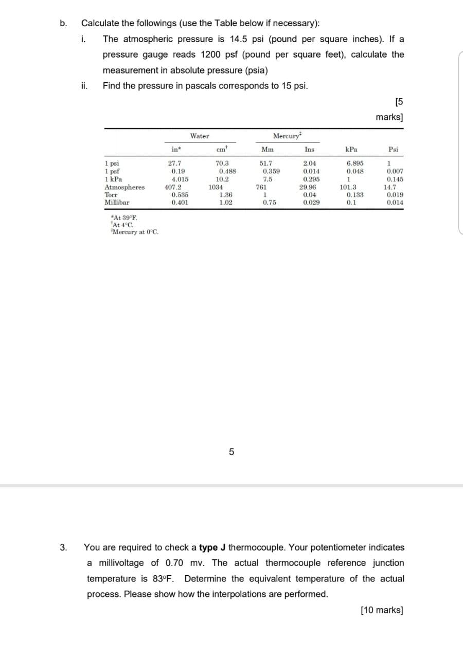 Solved Determine The Absolute Pressure (psia) At The, 44 OFF