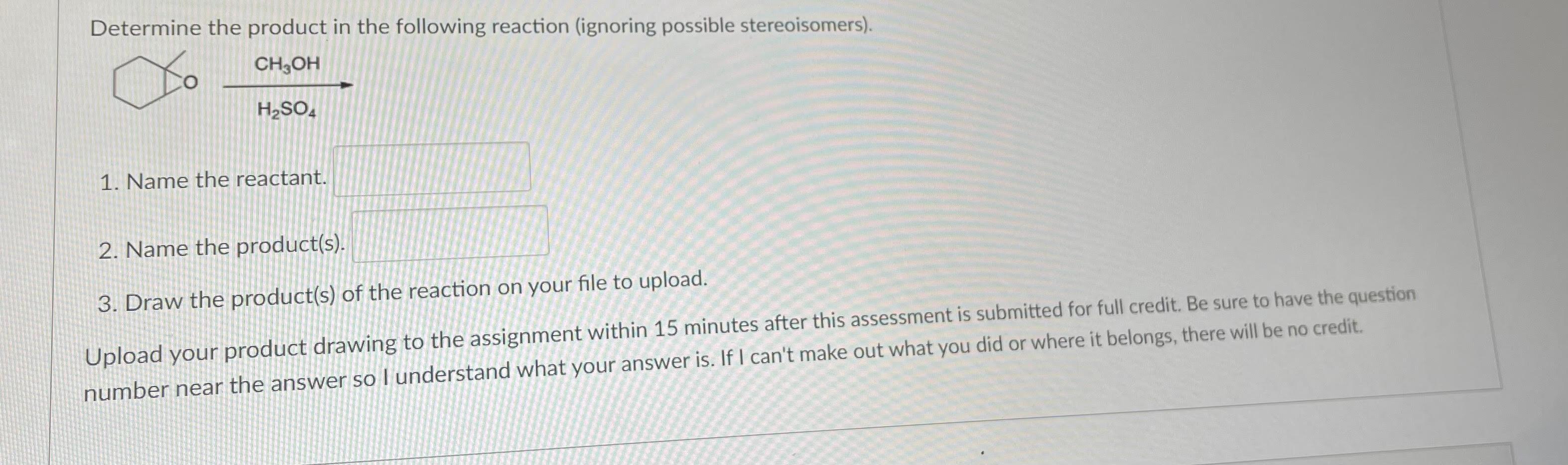 Solved Determine the product in the following reaction | Chegg.com