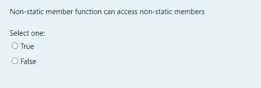 can static member function access non static member