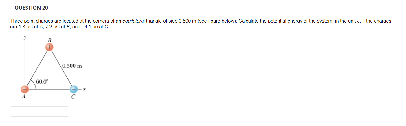 Solved Three point charges are located at the corners of an | Chegg.com