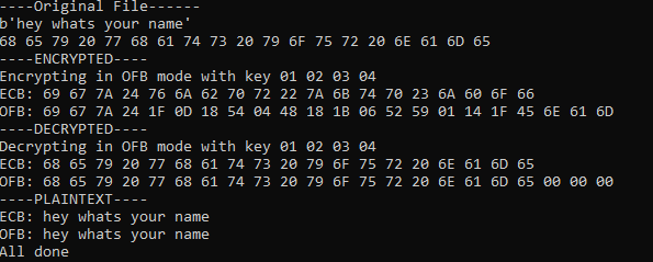 Program three encryption methods using python to read | Chegg.com