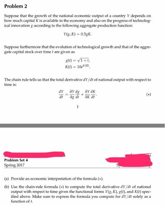 Solved Suppose that the growth of the national economic | Chegg.com