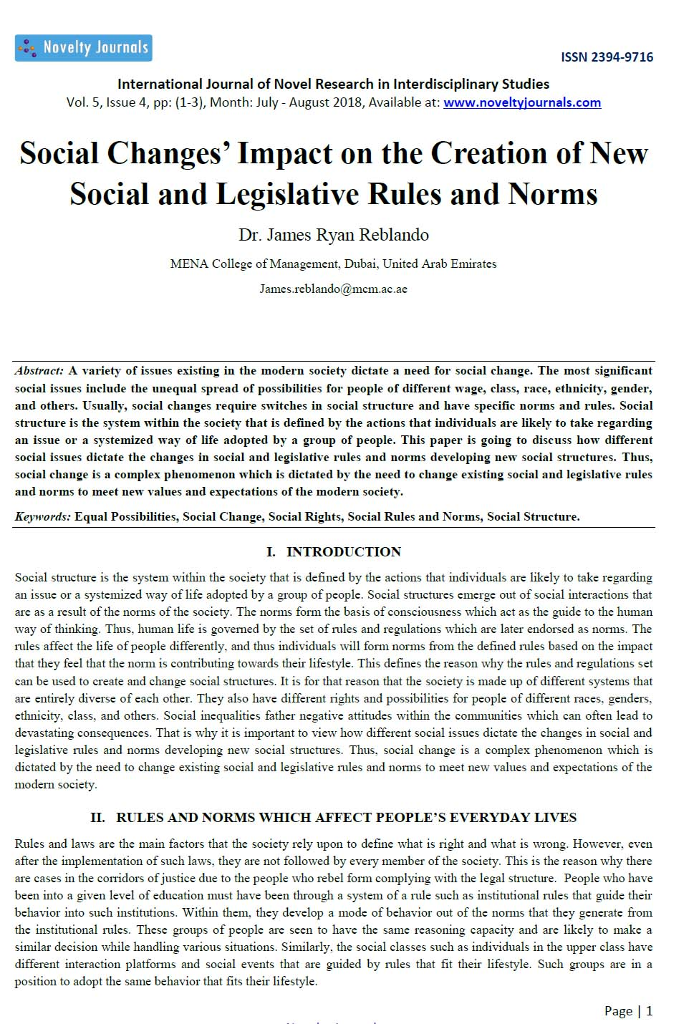 Solved Novelty Journals ISSN 23949716 International Journal