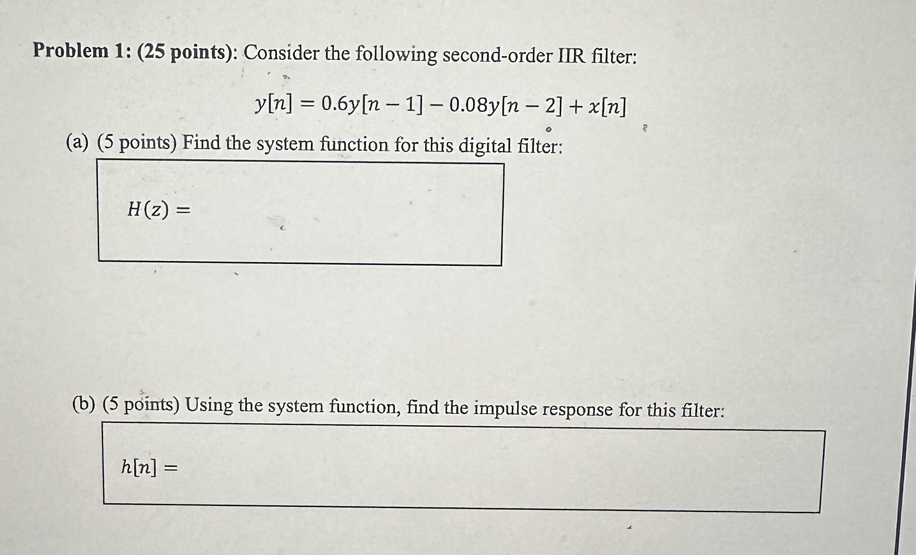 Solved Problem 1: (25 Points): Consider The Following | Chegg.com