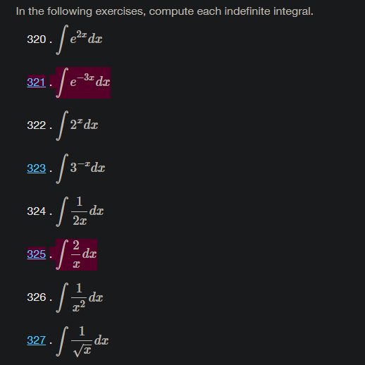 Solved In the following exercises, compute each indefinite | Chegg.com