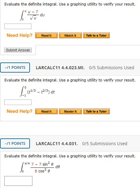 Solved Evaluate the definite integral. Use a graphing | Chegg.com