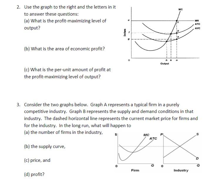 Solved 2. Use the graph to the right and the letters in it | Chegg.com