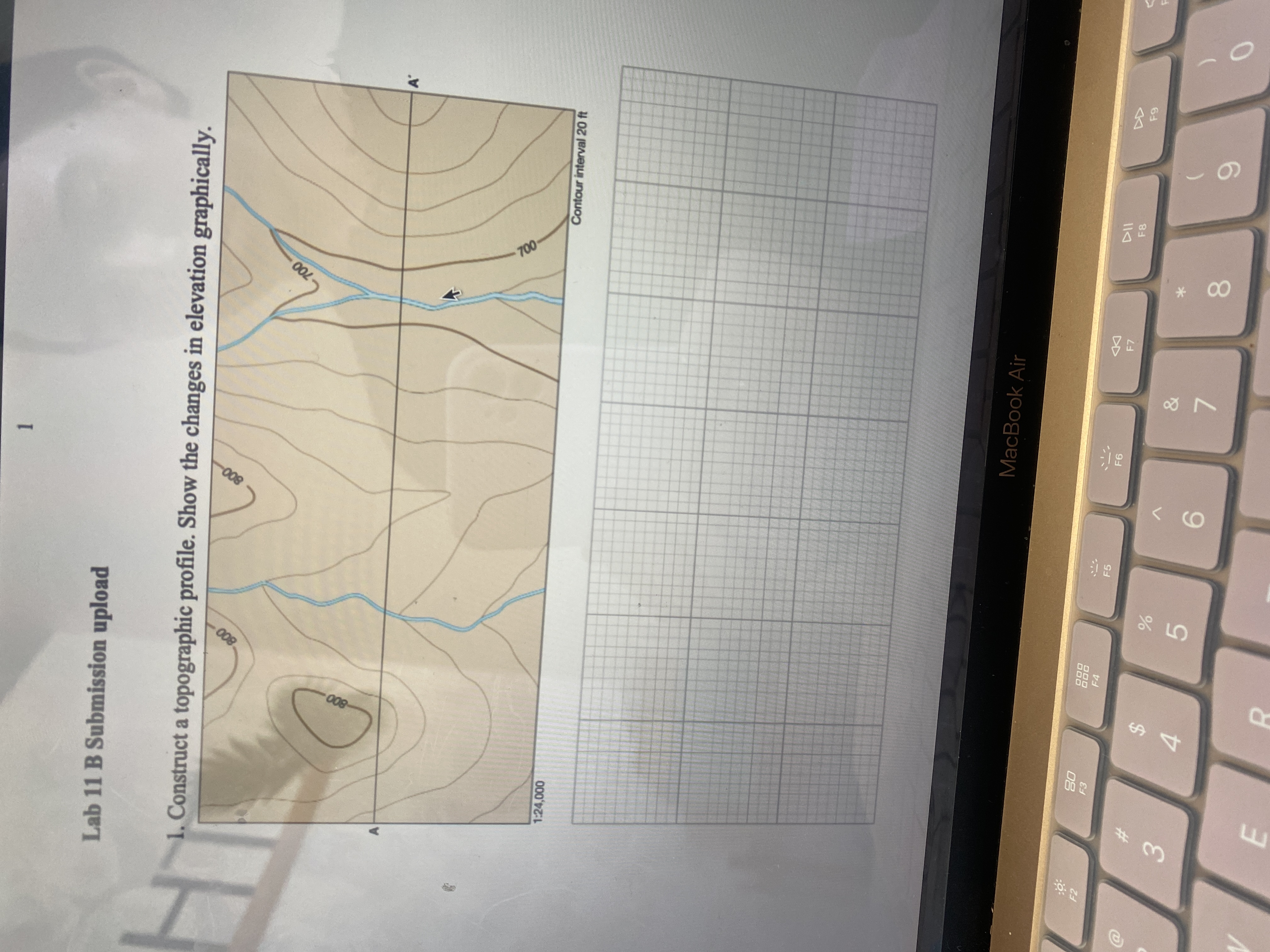 Solved Construct a topographic profile. Show the changes in | Chegg.com