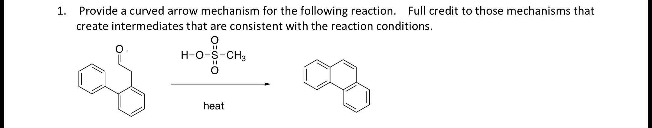 Solved 1. Provide a curved arrow mechanism for the following | Chegg.com