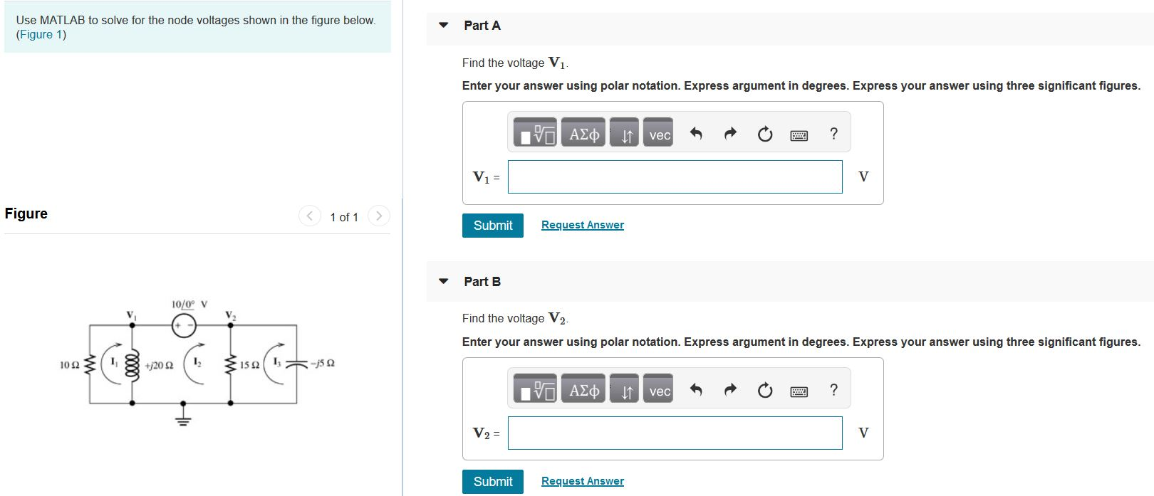 Solved Use MATLAB to solve for the node voltages shown in | Chegg.com