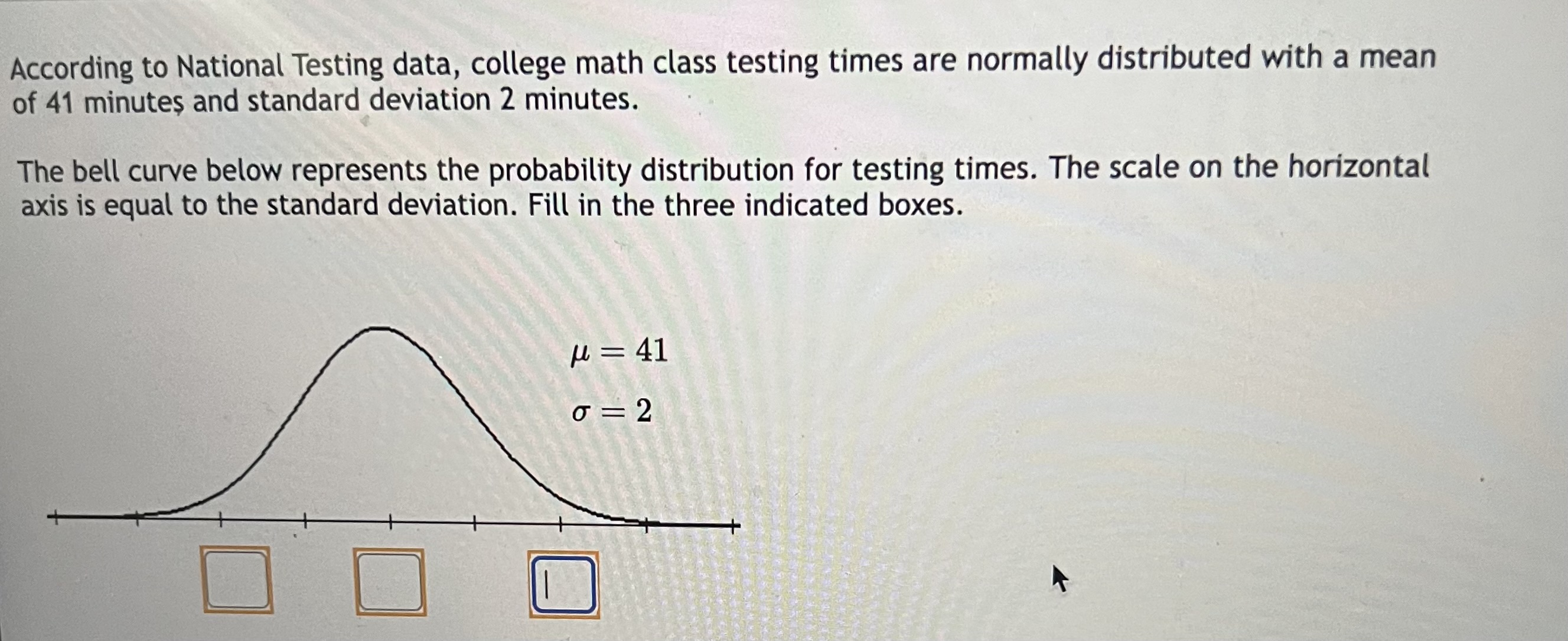 Solved According to National Testing data, college math | Chegg.com