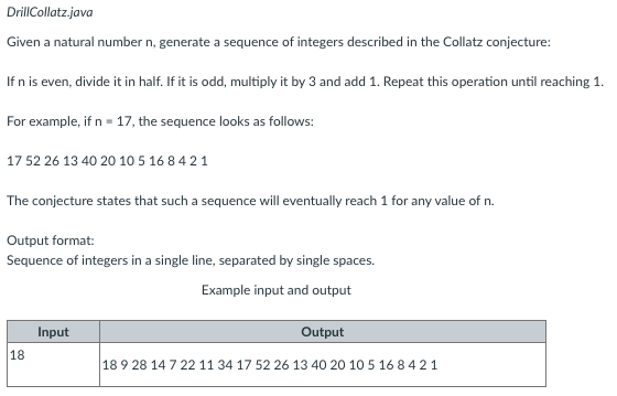 Solved Given a natural number n, generate a sequence of | Chegg.com