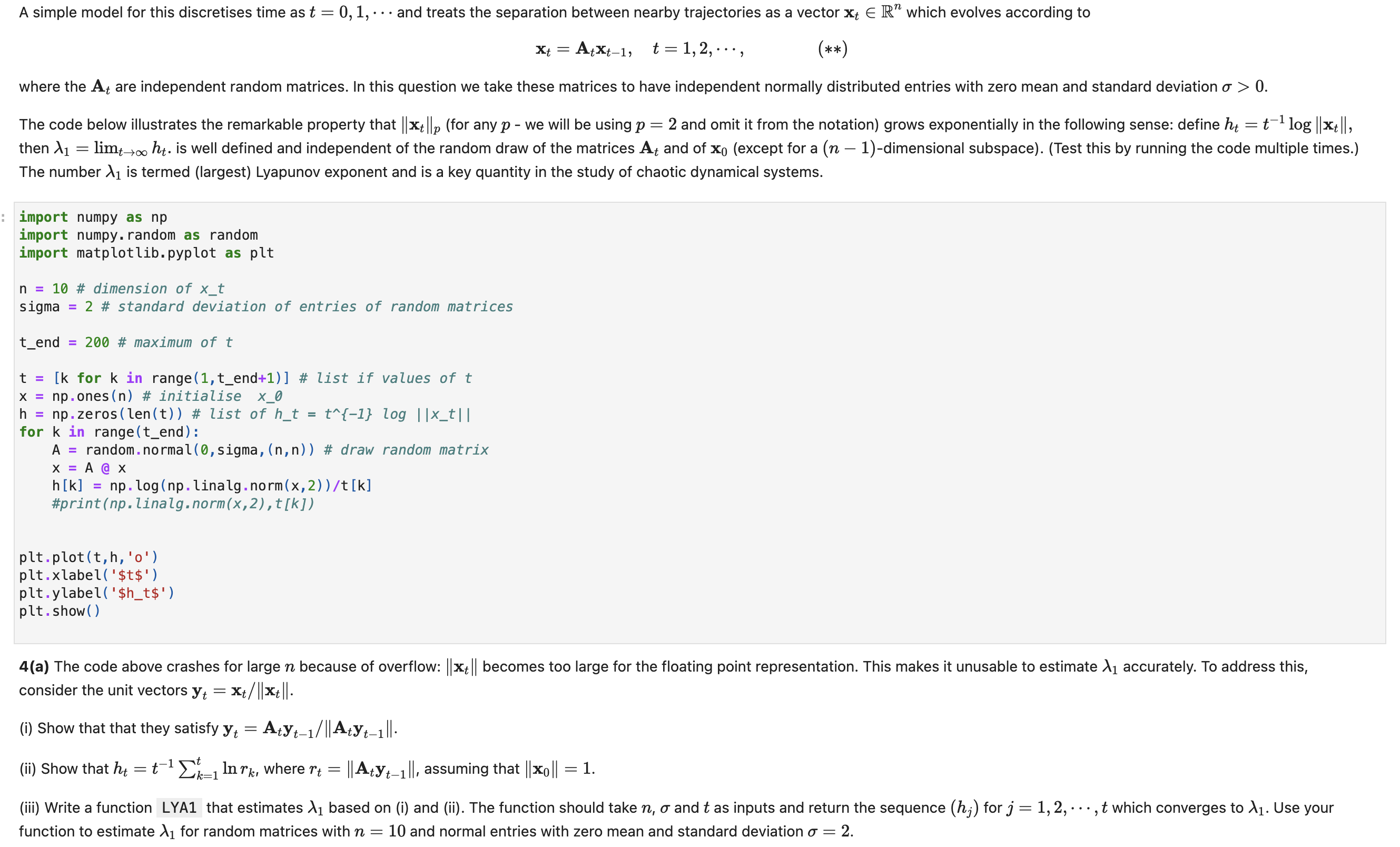Solved A simple model for this discretises time as | Chegg.com