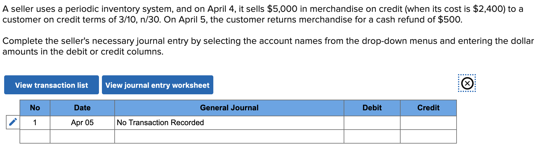 Solved A seller uses a periodic inventory system, and on
