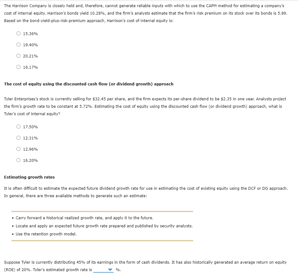 solved-the-harrison-company-is-closely-held-and-therefore-chegg