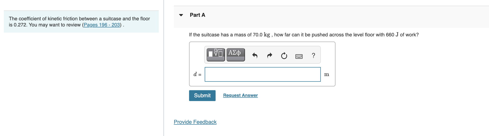Solved Part A The coefficient of kinetic friction between a | Chegg.com