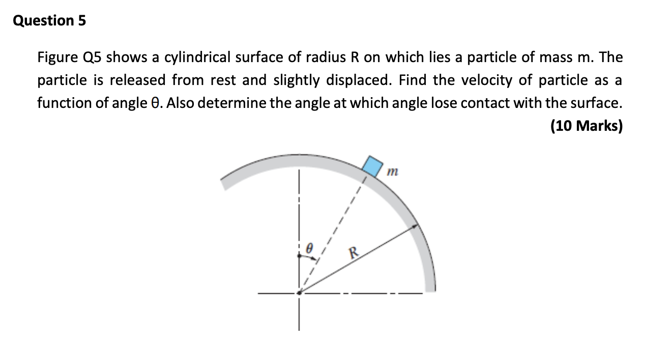 Solved Question 5 Figure Q5 shows a cylindrical surface of | Chegg.com