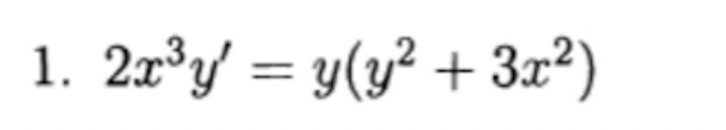 Solved 2x3y′=y(y2+3x2) | Chegg.com